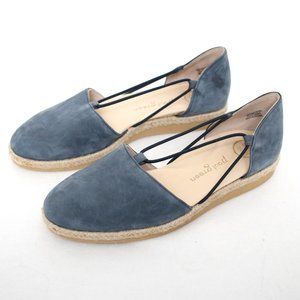 Paul Green Hanna Blue Gray Suede Espadrille Flats Sz 7